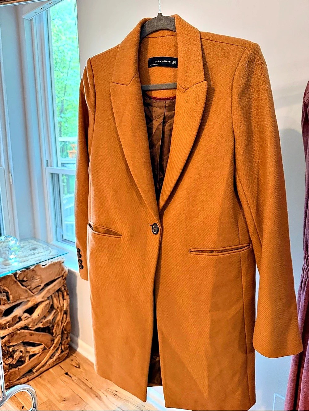 Zara Woman Blazer in Tan color Size Small